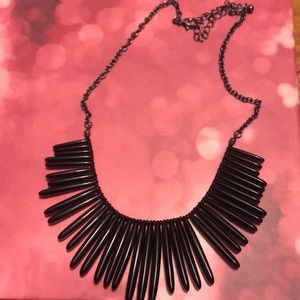 Black beaded necklace